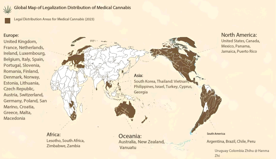 Global Map of Legalization Distribution of Medical Cannabis